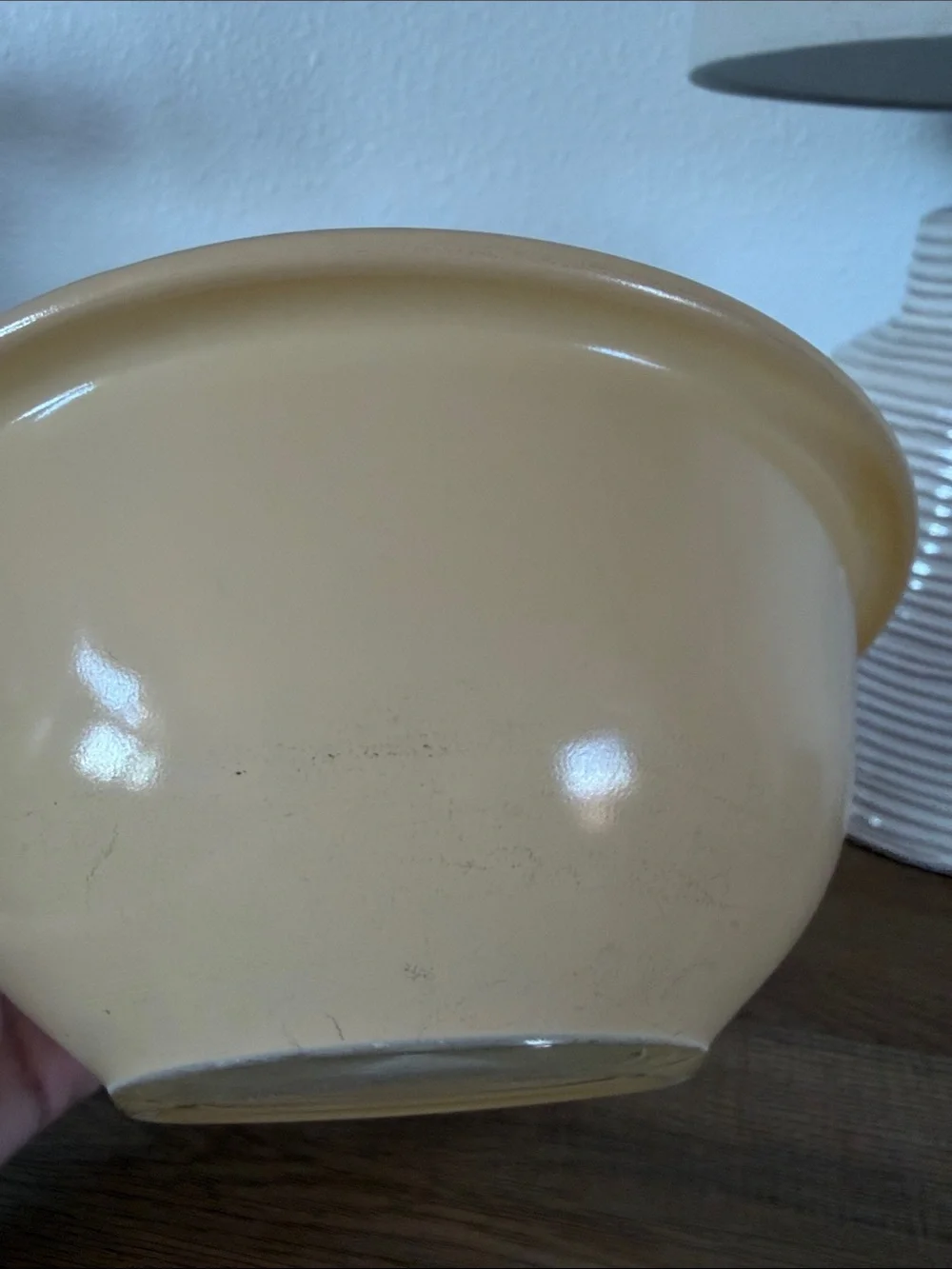 Pyrex pastel yellow